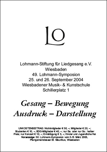 49. Lohmann-Symposion