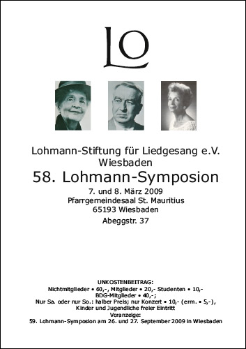 58. Lohmann-Symposion