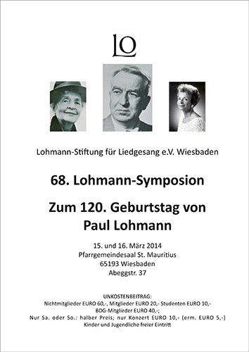 68. Lohmann-Symposion